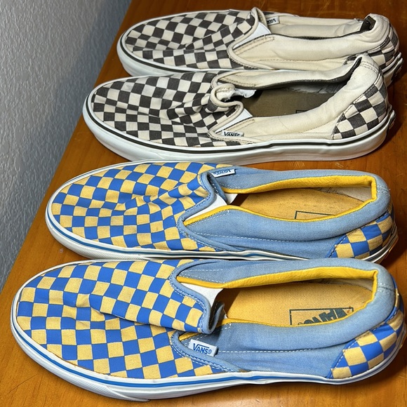 Two pair of vintage Vans Slip on Chekerboard shoes, men’s size US 11 - Picture 2 of 12
